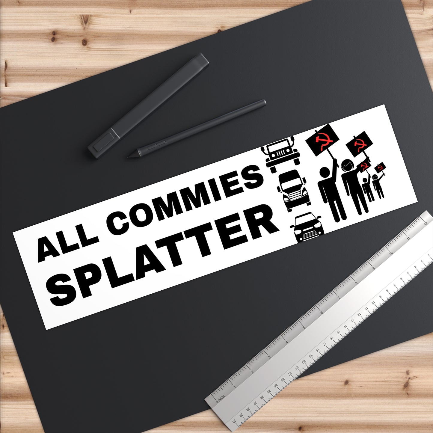 ALL COMMIES SPLATTER™” URBAN EDITION BUMPER STICKER