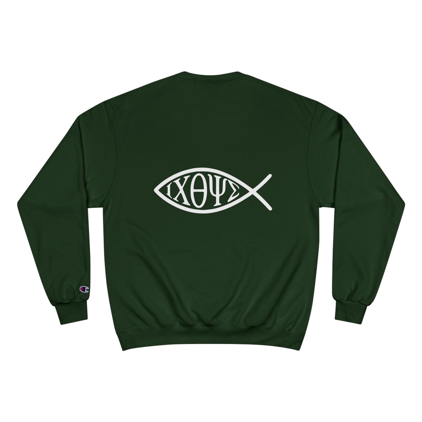 Ichthys: The Original Sign of Faith Under Fire ~ Champion Sweatshirt