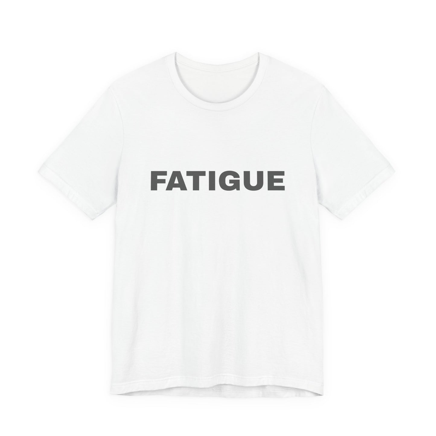 BLACK FATIGUE — Minimalist Bold Text T-Shirt (Black & Brown Editions)