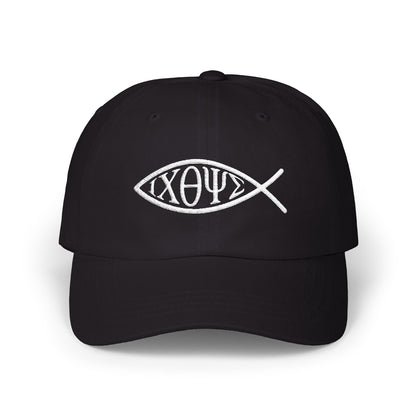 Ichthys: The Original Sign of Faith Under Fire ~ Classic Dad Cap