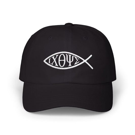 Ichthys: The Original Sign of Faith Under Fire ~ Classic Dad Cap