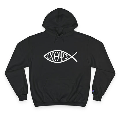 Ichthys: The Original Sign of Faith Under Fire ~ Champion Hoodie