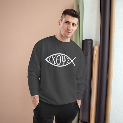 Ichthys: The Original Sign of Faith Under Fire ~ Champion Sweatshirt