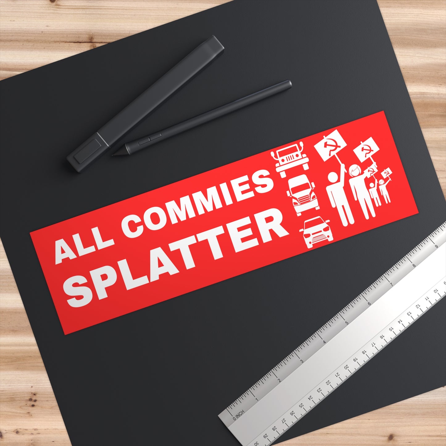 ALL COMMIES SPLATTER™” URBAN EDITION BUMPER STICKER