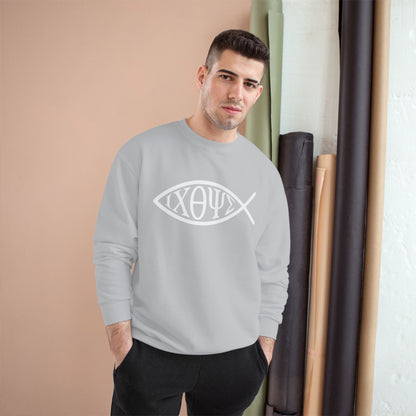 Ichthys: The Original Sign of Faith Under Fire ~ Champion Sweatshirt