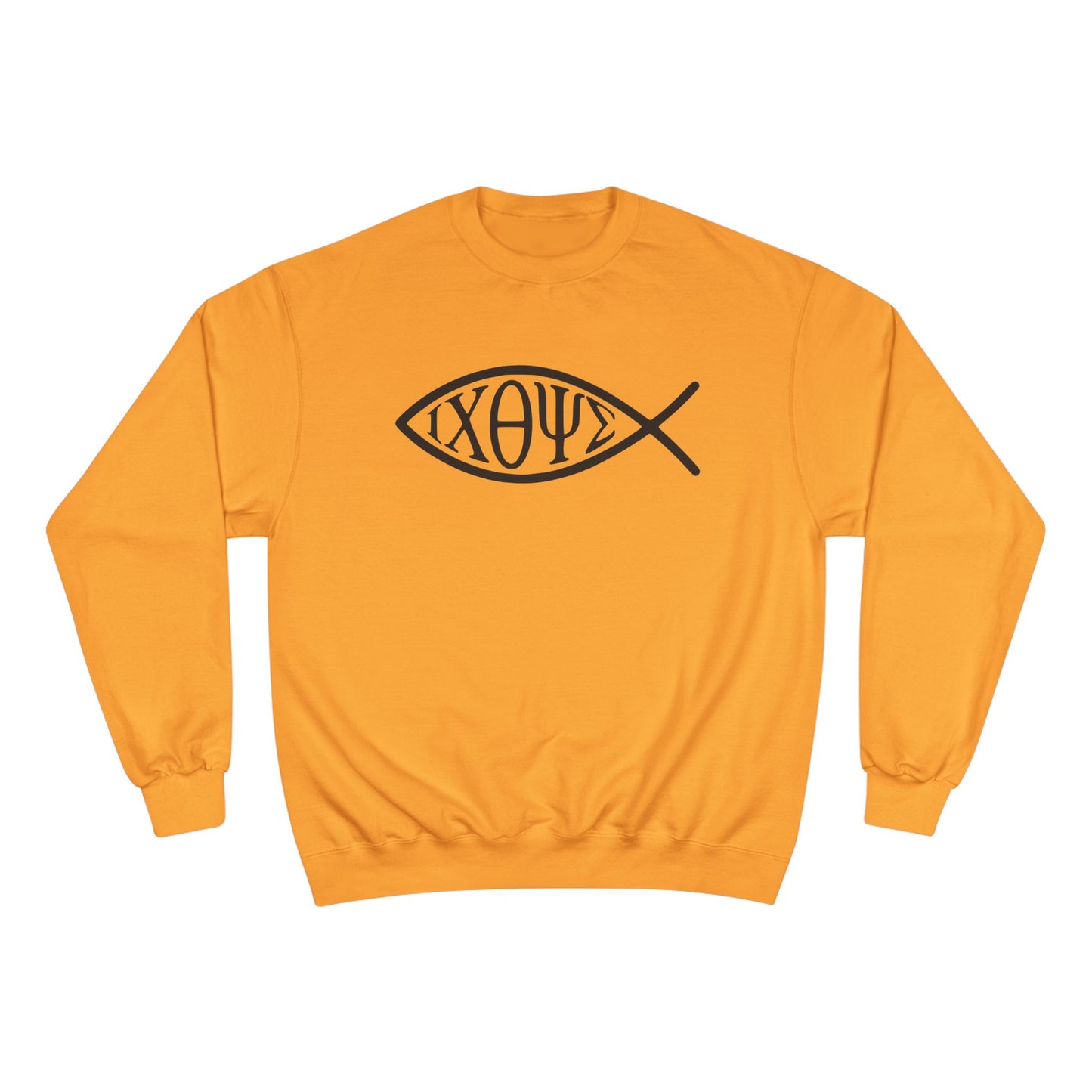 Ichthys: The Original Sign of Faith Under Fire ~ Champion Sweatshirt