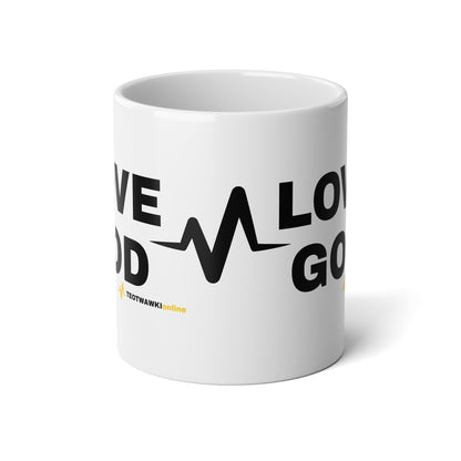 C11 – LOVE GOD HARD 20oz Jumbo Mug