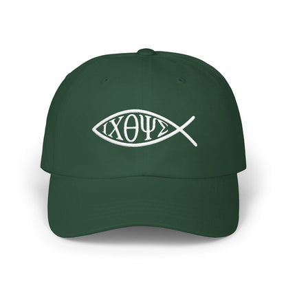 Ichthys: The Original Sign of Faith Under Fire ~ Classic Dad Cap