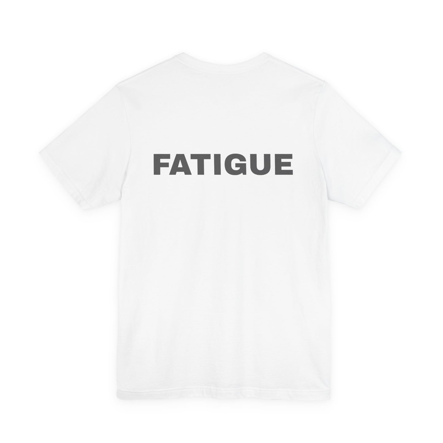 BLACK FATIGUE — Minimalist Bold Text T-Shirt (Black & Brown Editions)