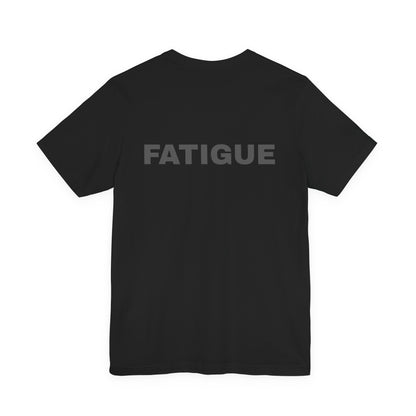 BLACK FATIGUE — Minimalist Bold Text T-Shirt (Black & Brown Editions)