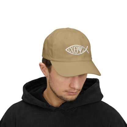Ichthys: The Original Sign of Faith Under Fire ~ Classic Dad Cap