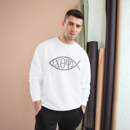Ichthys: The Original Sign of Faith Under Fire ~ Champion Sweatshirt