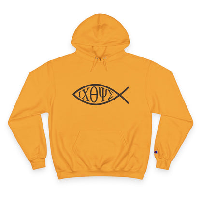 Ichthys: The Original Sign of Faith Under Fire ~ Champion Hoodie