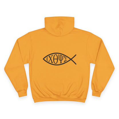 Ichthys: The Original Sign of Faith Under Fire ~ Champion Hoodie