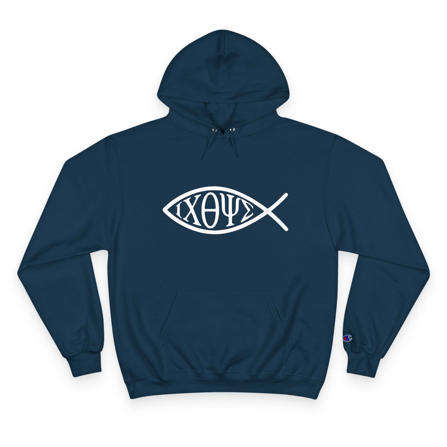 Ichthys: The Original Sign of Faith Under Fire ~ Champion Hoodie