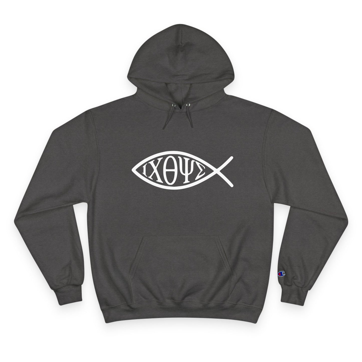 Ichthys: The Original Sign of Faith Under Fire ~ Champion Hoodie