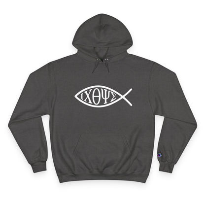 Ichthys: The Original Sign of Faith Under Fire ~ Champion Hoodie
