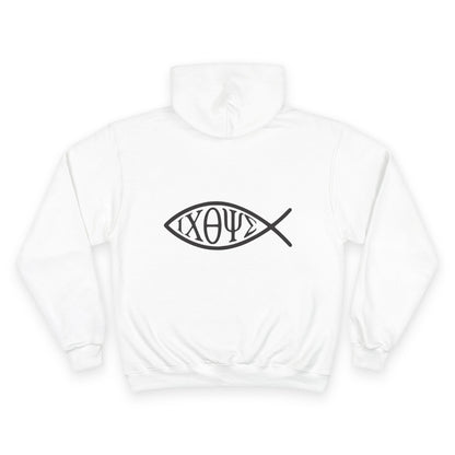 Ichthys: The Original Sign of Faith Under Fire ~ Champion Hoodie