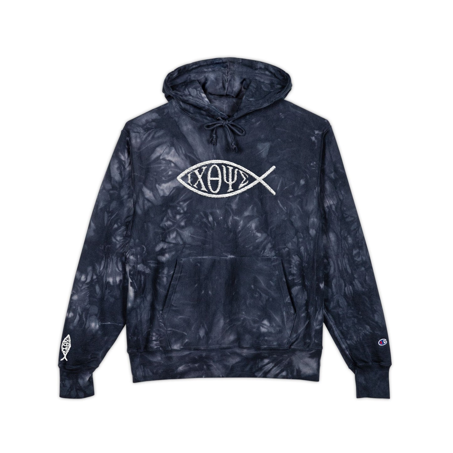Champion® Reverse Weave® Tie-Dye Hoodie — ICHTHYS (If You Know, You Know)