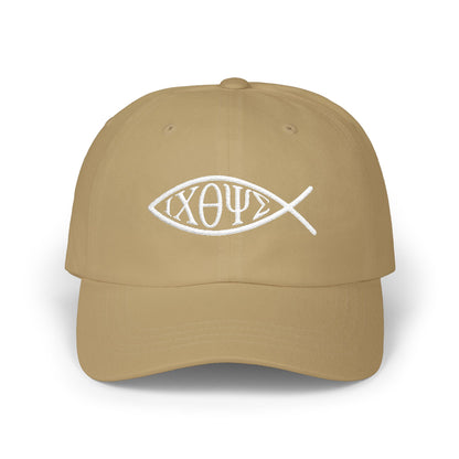 Ichthys: The Original Sign of Faith Under Fire ~ Classic Dad Cap