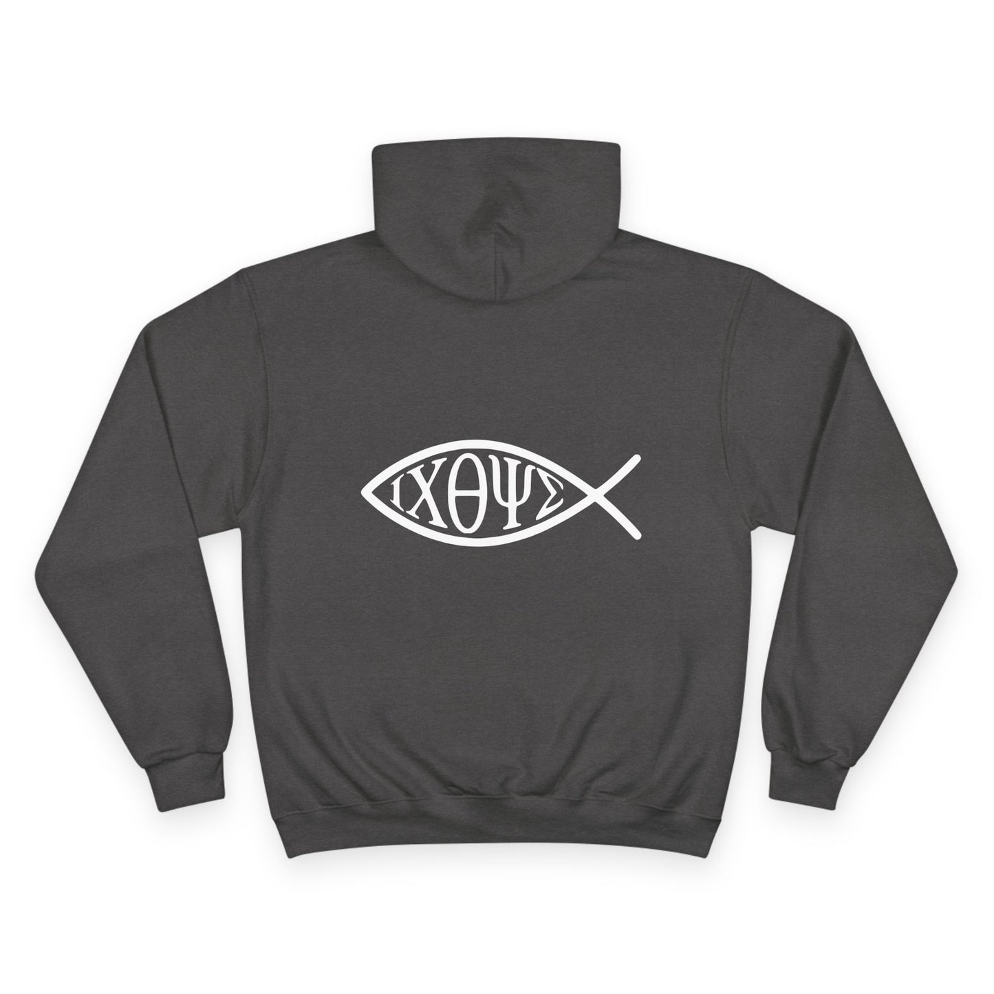 Ichthys: The Original Sign of Faith Under Fire ~ Champion Hoodie