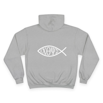 Ichthys: The Original Sign of Faith Under Fire ~ Champion Hoodie