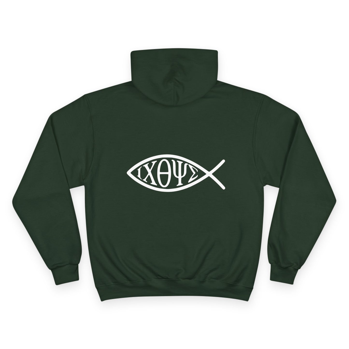 Ichthys: The Original Sign of Faith Under Fire ~ Champion Hoodie