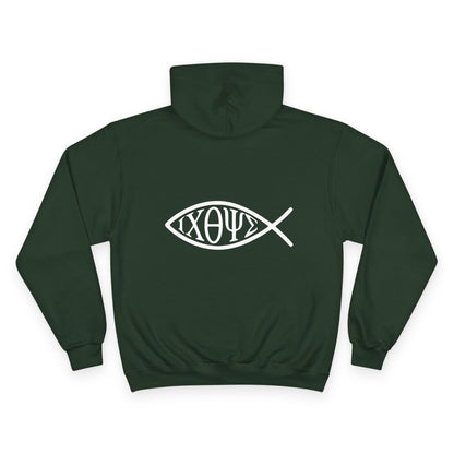 Ichthys: The Original Sign of Faith Under Fire ~ Champion Hoodie