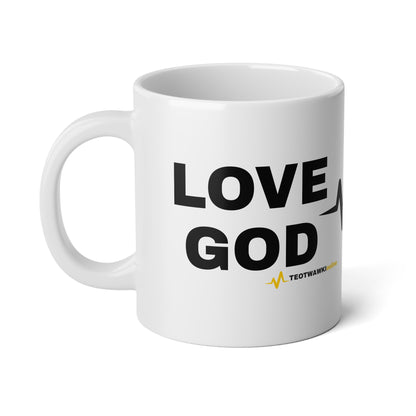 C11 – LOVE GOD HARD 20oz Jumbo Mug