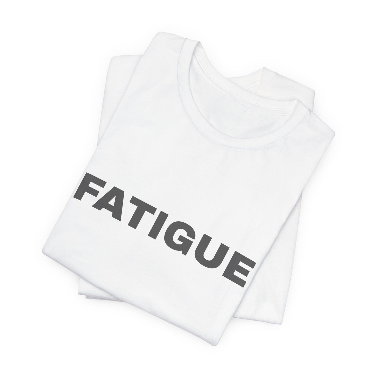 BLACK FATIGUE — Minimalist Bold Text T-Shirt (Black & Brown Editions)
