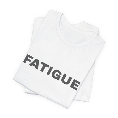 BLACK FATIGUE — Minimalist Bold Text T-Shirt (Black & Brown Editions)
