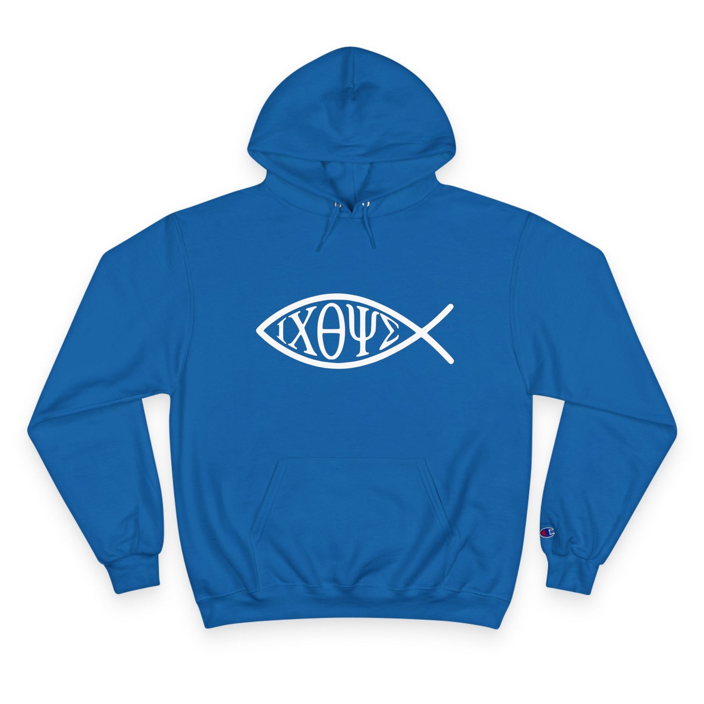 Ichthys: The Original Sign of Faith Under Fire ~ Champion Hoodie