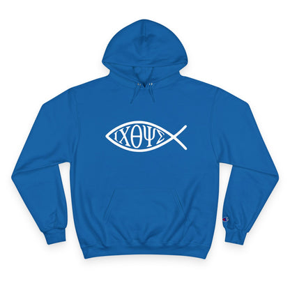 Ichthys: The Original Sign of Faith Under Fire ~ Champion Hoodie