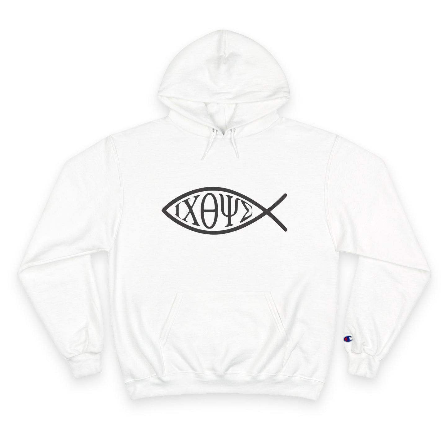 Ichthys: The Original Sign of Faith Under Fire ~ Champion Hoodie