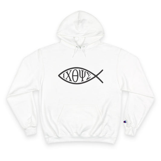 Ichthys: The Original Sign of Faith Under Fire ~ Champion Hoodie