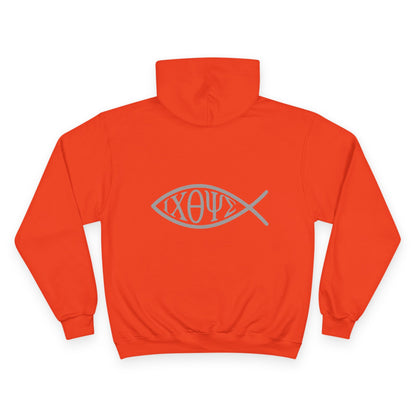 Ichthys: The Original Sign of Faith Under Fire ~ Champion Hoodie