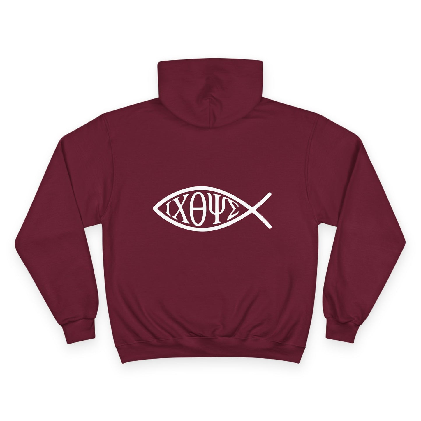 Ichthys: The Original Sign of Faith Under Fire ~ Champion Hoodie