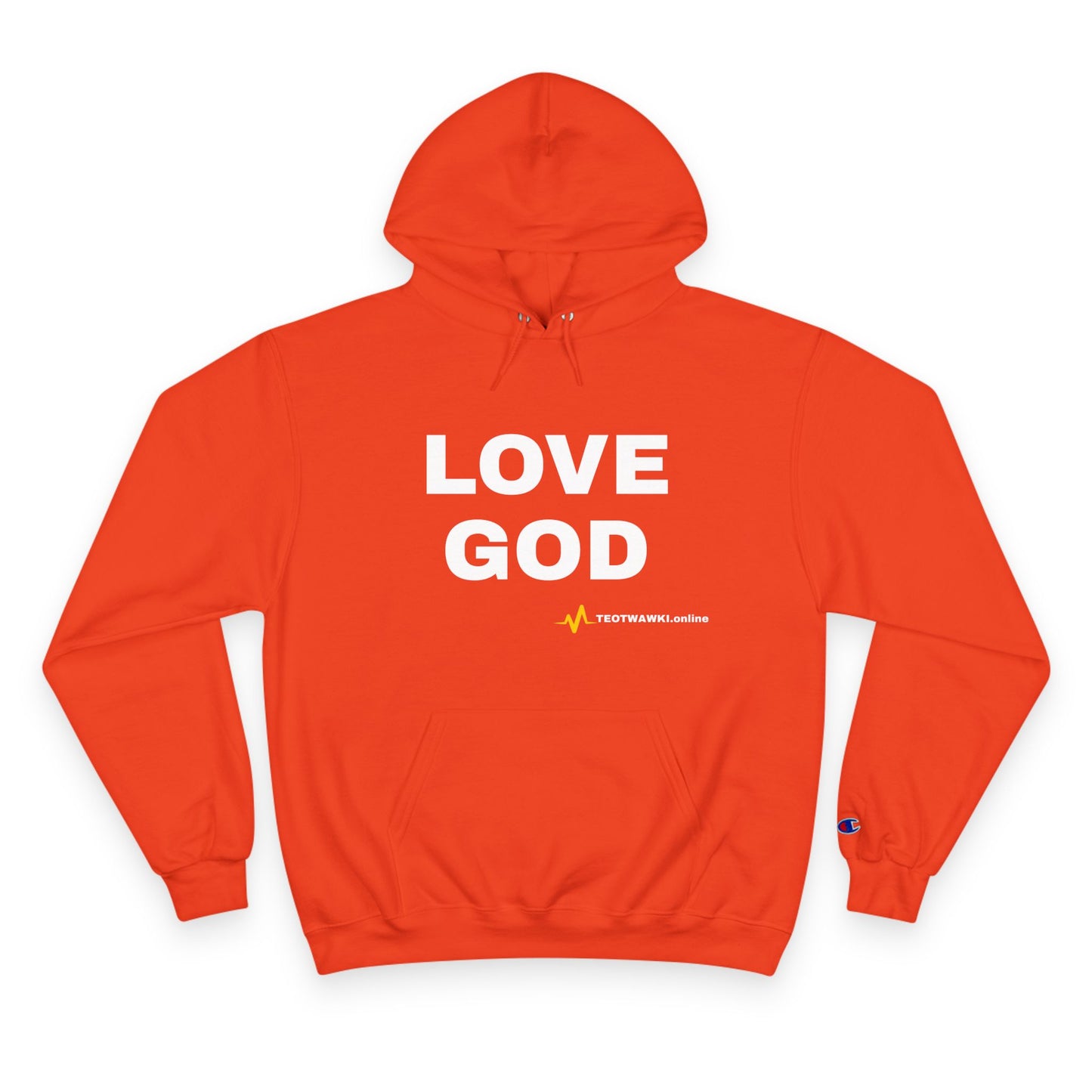 LOVE GOD – Champion® Hoodie