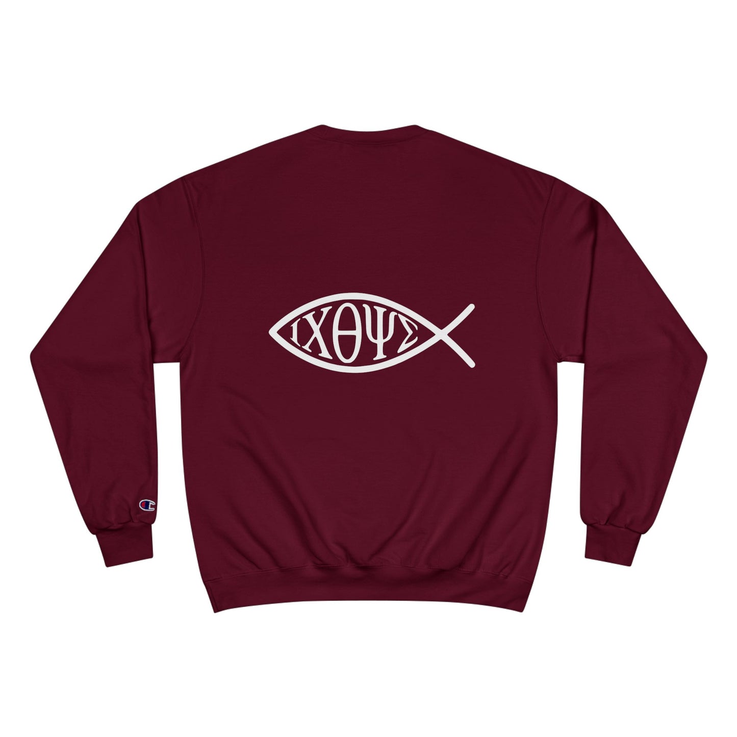 Ichthys: The Original Sign of Faith Under Fire ~ Champion Sweatshirt