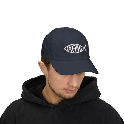 Ichthys: The Original Sign of Faith Under Fire ~ Classic Dad Cap