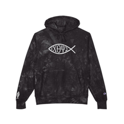 Champion® Reverse Weave® Tie-Dye Hoodie — ICHTHYS (If You Know, You Know)