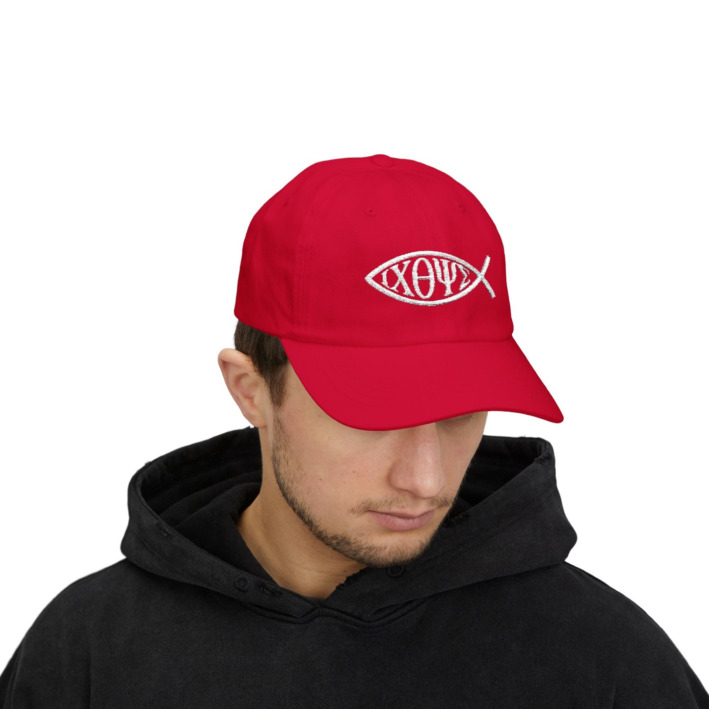 Ichthys: The Original Sign of Faith Under Fire ~ Classic Dad Cap